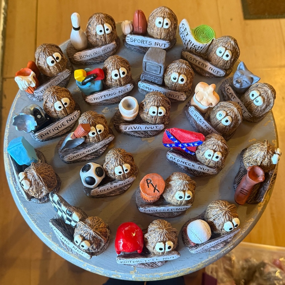 New- Your choice of one Novelty Nut Figurines Hilarious Adorable and Fun